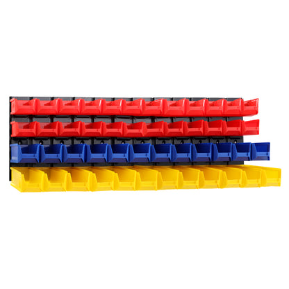 Giantz 48 Storage Bin Rack Wall Mounted Peg Board