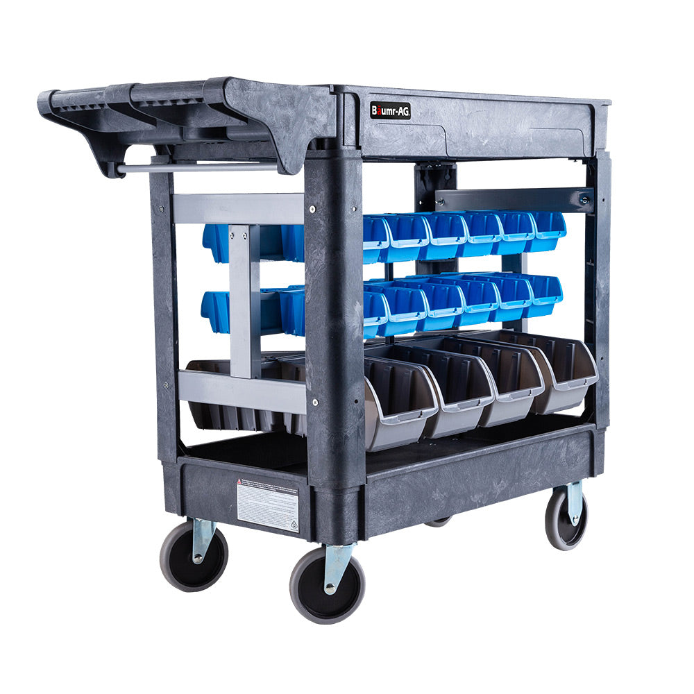 Baumr-AG Parts Bin Trolley Service Utility Cart Storage Mobile Tool Workshop