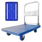 150kg Foldable Warehouse Platform Trolley Truck Dolly Platform Cart Swivel Wheels Moving Cart Flatbed